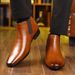 Men's Chelsea Boots Pointed Shoes Men's Shoes Short Boots Vintage Martin Boots Men's_viptrois.com