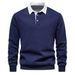 Pure 2025 New Autumn Long Sleeve Polo Collar Trendy European Size Men's Sweatshirt High Quality Casual_viptrois.com