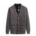 Men's Fleece Lined V-Neck Cardigan Sweater - Warm Winter Knitwear For Middle-Aged & Senior Gentlemen (Grey, Burgundy, Camel, Blue-Grey, Smoke Grey)_viptrois.com