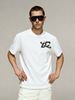 Minimal Futuristic Style Oversized Ringed Monogram Printed T-Shirt Men's Trendy Short Sleeve Top_viptrois.com