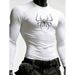 Men's Clothing Quick Drying Printed Sports T-Shirt Long Sleeved Casual Fitness Running Top Tight Fitting_viptrois.com