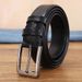 Men's Belt Genuine Leather 3.3CM Pin Buckle Cowhide Laminated Belt Men's Casual Jeans Belt_viptrois.com