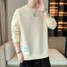 Youth Long Sleeved T Shirt Sweatshirt Men's Autumn And Winter New Round Neck Casual Top Student Trendy All Match Bottoming Shirt_viptrois.com