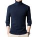 2024 High Collar Sweater Men Slim Fit Autumn Winter Warm Men's Base Knitwear Straight_viptrois.com