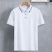 Men's Clothing Plus Size Summer New Men's Short Sleeved Polo Shirt Thin Plus Size Loose Lapel Boys Short Sleeved T Shirt Tops_viptrois.com
