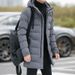 Cotton Winter Oversized Casual Thickened Warm Down Cotton Men's Medium Length Hooded Couple Jacket_viptrois.com