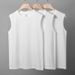 Men Wear Sleeveless T-shirts And Vests For Summer Fitness. Pure Cotton Round-neck Loose Short-sleeved Shirts_viptrois.com