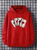Men's Autumn And Winter Casual Fashion Loose Hooded Sweatshirt Playing Card Ace Graphic Print Warm Long Sleeved Pullover_viptrois.com