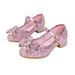 Girls' princess shoes 2023 new bow high heels middle and big children cross-border performance shoes little girl Autumn single shoes_viptrois.com