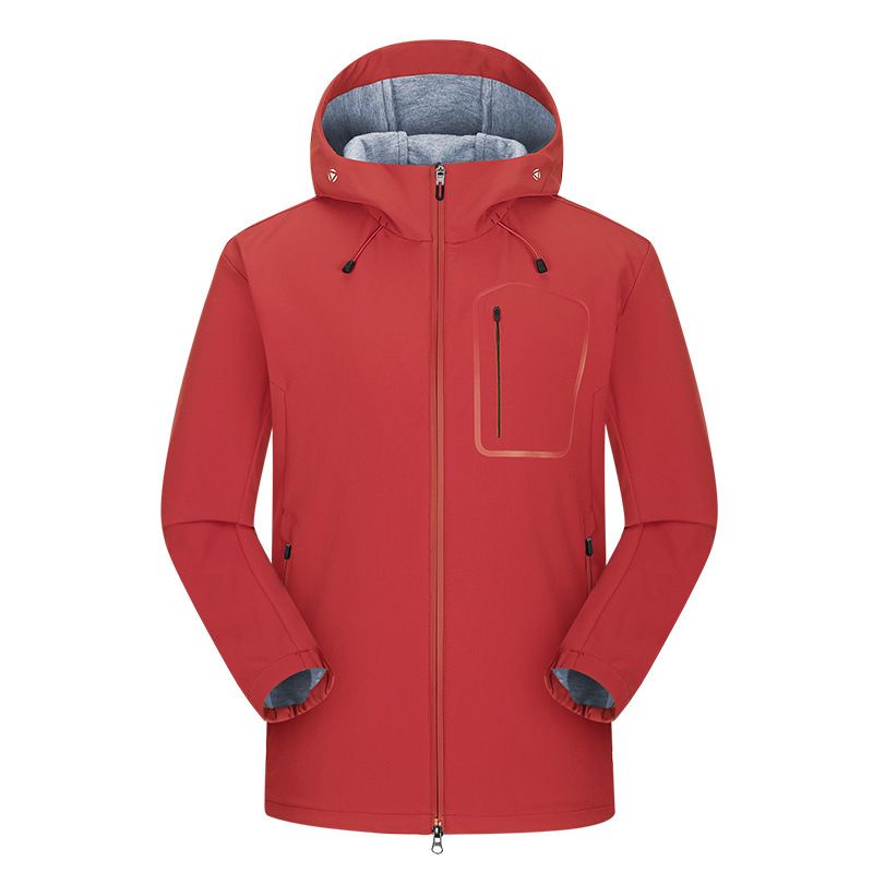 Unisex All-Weather Fleece-Lined Softshell Jacket – Waterproof Windbreaker, 10XL Sizing & Mountain-Ready Hood (Smoke Grey/Navy/Red/Green)_viptrois.com