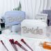 Makeup Tools & Accessories New Bridal Makeup Bag Pearl Letter Portable Clutch Bag High Value Fashion Storage Bag_viptrois.com