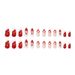 Christmas Long Almond Armor Saint-Yen Pattern Joker White Ins European And American Style Manicure Pieces 24 Pieces_viptrois.com