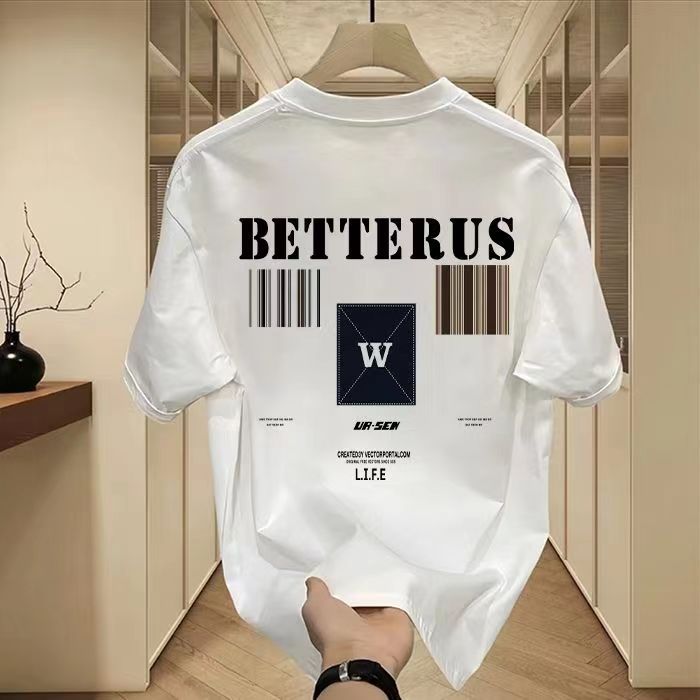 2024Men's High-quality Round-neck Pullover Short-sleeved T-shirt_viptrois.com