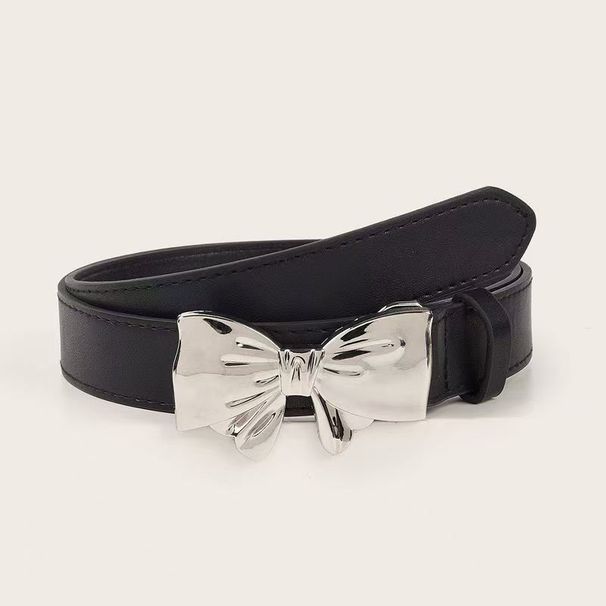 Manufacturers Directly For The New Mirror Bow Buckle Belt With Simple Retro Women's Belt Decoration Jeans Belt_viptrois.com