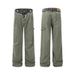 Men's Clothing Overalls For Men And Women Camouflage Patchwork Holes Loose Straight Cleanfit Mopping Casual Pants_viptrois.com