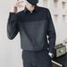 Men's Clothing Woven Shirt Men's Long Sleeved White Shirt Spring And Autumn Handsome Men's Tops New Shirt_viptrois.com