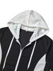 2025 European And American Autumn/winter Casual Waffle Fabric Color-blocking Hooded Zipper Long-sleeved Men's Jacket_viptrois.com