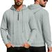 Men's Jacquard Knitted Half-zip Solid-color Long-sleeved Pullover Casual Loose Large-sized Hooded Sweatshirt_viptrois.com