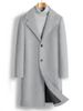 Men's Clothing Classic British Style Men's Long Wool Coat - Winter Trench Coat With Multiple Pockets (Black, Khaki, Brown, Light Gray, Red)_viptrois.com