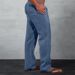 Men's Clothing Men's Cotton And Linen Outdoor Daily Solid Color Drawstring Multi Pocket Loose Straight Trousers_viptrois.com