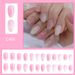 Short Trapezoidal Glitter Powder Gradient Halo Burst Wear Nail Art Patch Fashion European and American Foreign Trade Nail Art Patch 24 Pieces_viptrois.com
