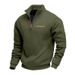 Men's Fleece-Lined Heavyweight Hooded Sweatshirt – Winter Warm Pullover With Stand Collar For Outdoor & Casual Wear_viptrois.com