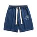 Men's Clothes Straight Leg Denim Shorts Men's Handsome Trend Five-quarter Pants Cargo Pocket Casual Pants_viptrois.com