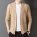 "Men's Lightweight Knit Cardigan – Slim-Fit Autumn Layering Essential (Black To 4XL, Business Casual)"_viptrois.com