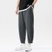Men's Clothing Spring And Summer Pants Ice Silk Trousers Casual Pants Loose Straight Pants Handsome Nine Point Sports Pants_viptrois.com
