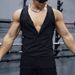 2025 Summer Knitted Vertical Stripe Fitness Sports Leisure Slim-fitting Wide Shoulder Tank Top_viptrois.com