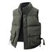 Men’s Stand Collar Vest – Winter Workwear Style With Double-Breasted Buttons & Corduroy Fabric (Black/Army Green/Coffee/Beige, Sizes M-5XL)_viptrois.com