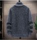 Men's Fleece Mock Neck Pullover Sweater - Soft Thermal Knit Base Layer, Solid Color Slim Fit Casual Top For Winter_viptrois.com