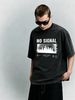 Glitch City No Signal Heavyweight Washed Graphic T-Shirt Men's Oversized Streetwear Tee_viptrois.com