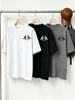 100% Cotton Men's 3-Pack T-shirts Heraldic Twin Horses With H Monogram Print Crew Neck Short Sleeve Casual Tops In Black White Gray_viptrois.com