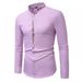 Men's Embroidered Casual Shirt – Long Sleeve Stand Collar Button-Up Shirt | Breathable Cotton Blend For Spring & Fall_viptrois.com