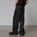 2025 American Retro Original Denim Selvedge Jeans Men's Black Loose Straight A Line Wide Leg Long Pants Summer New Style_viptrois.com