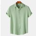 Men's Clothing Summer New Short Sleeved Solid Color Men's Shirt Tops_viptrois.com