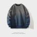 Youth Trendy Spring And Autumn New Men's Casual Versatile Solid Color Gradient Round Neck Hoodie C7b_viptrois.com