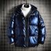 Winter New Reflective Glossy Cotton-padded Clothes Men's Thickened Warm Cotton-padded Clothes Hooded Cotton-padded Clothes Trendy Men_viptrois.com