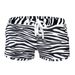 UXH Men's Zebra Stripe Sports Boxer Swim Trunks With Double Side Pockets, Quick-Dry Beach Shorts_viptrois.com