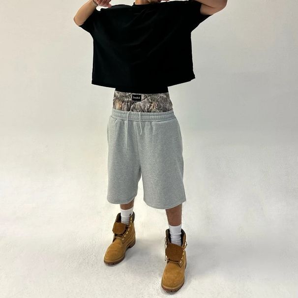 "Street Camouflage Sweatpants For Men & Women - Double Stitched Waist, Hip-Hop Style, Comfortable Cropped Shorts"_viptrois.com
