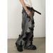 Men's Clothing Denim Ripped Wide Leg Jeans Straight Loose High Street Vibe Mopping Pants_viptrois.com