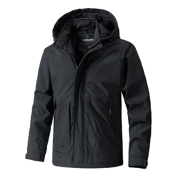Men's Spring And Autumn Outdoor Casual Hooded Windbreaker, Mountaineering Suit, Outerwear, Workwear_viptrois.com
