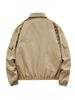 Men's Vintage Workwear Jacket – Retro American Style Casual Coat With Multi-Pocket Design (Army Green, Khaki, Black) | Relaxed Fit, Button-Up_viptrois.com
