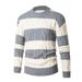 Men's Clothing 2024 Autumn And Winter New European And American Men's Round Neck Sweater Striped Casual Knitted Bottoming Shirt_viptrois.com
