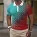 New Men's Polo Shirt Printed Short Sleeve European Size T-Shirt Top_viptrois.com