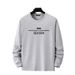 Men's Clothing 100% Cotton White Long Sleeve T Shirt, Spring And Autumn, Simple Design, Loose Fit, Pure Cotton Youth Autumn Base Layer Top_viptrois.com