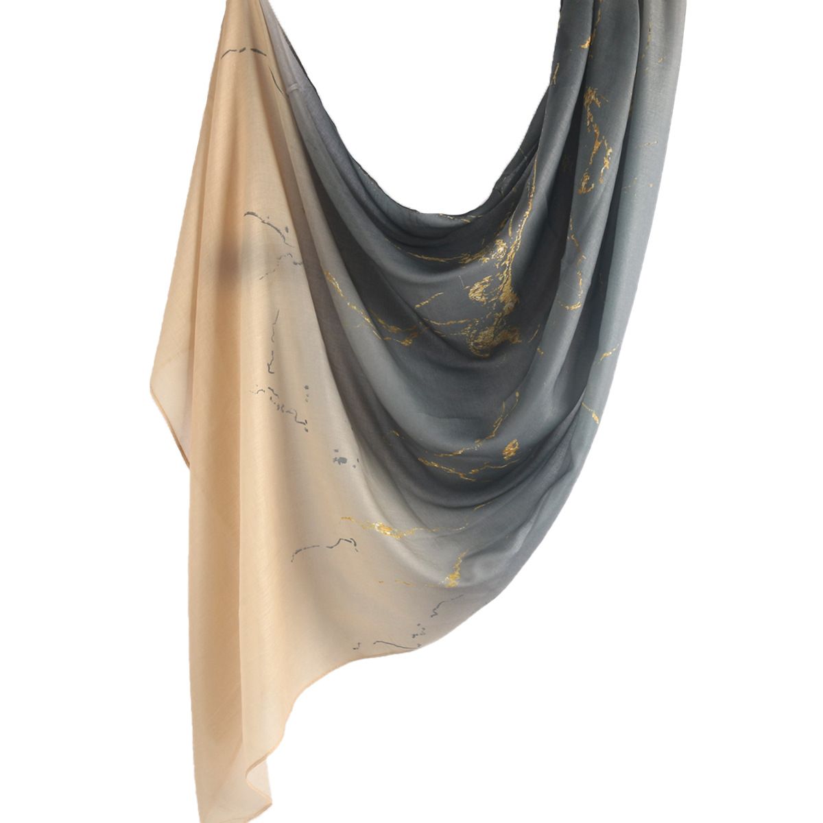 Muslim headscarf Watercolor Series Modal Cotton Shawl Satin Printed Scarf Ethnic Headscarf Women's Scarf_viptrois.com