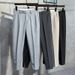Koshi Pants Men's Summer Slim Straight 9 Cropped Pants Business Casual Small Foot Trousers Loose Drape Suit Pants_viptrois.com