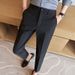 Men's Clothing Casual Nine Point Trousers Summer New Style Drop Feel Trousers Trendy Thin Straight Leg Long Trousers_viptrois.com